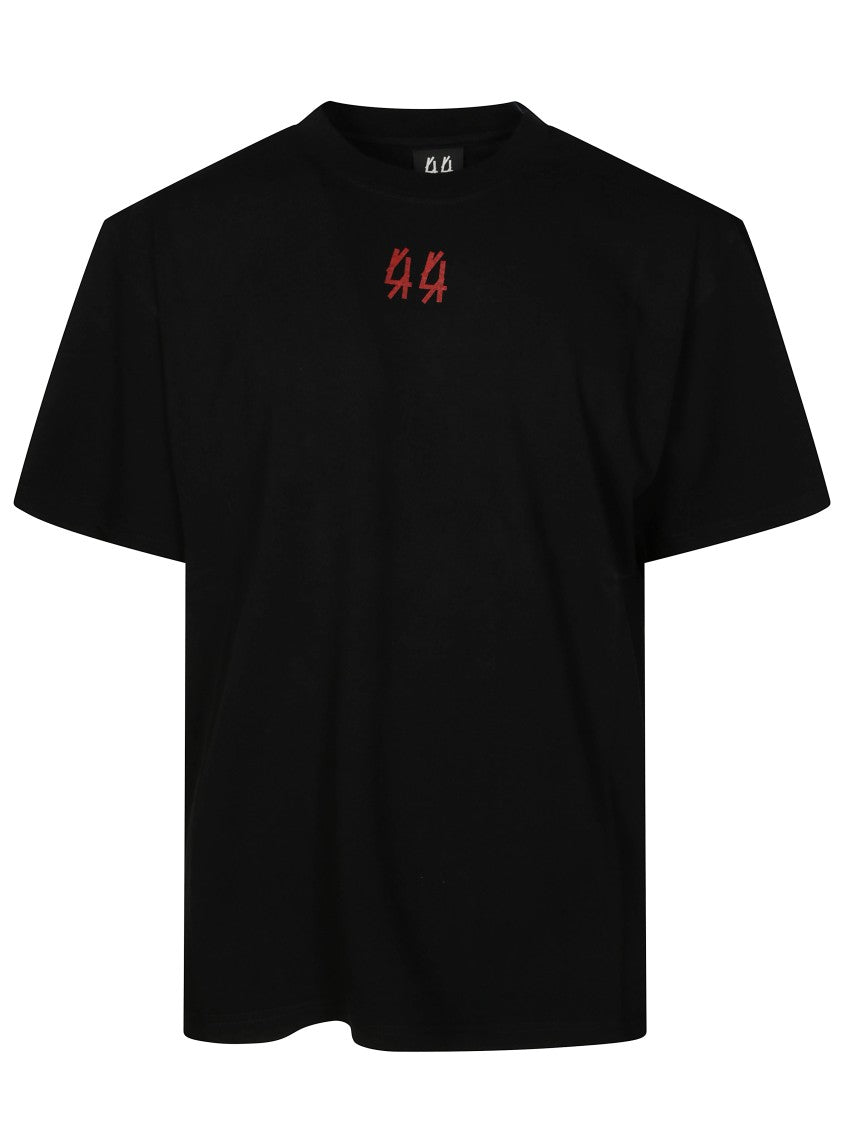 44 Label Group Black Short-Sleeve T-Shirt With Dripping Red Graphic