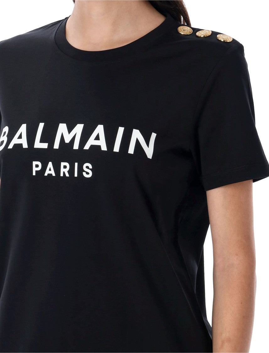 Balmain 3 Btn Logo Tshirt