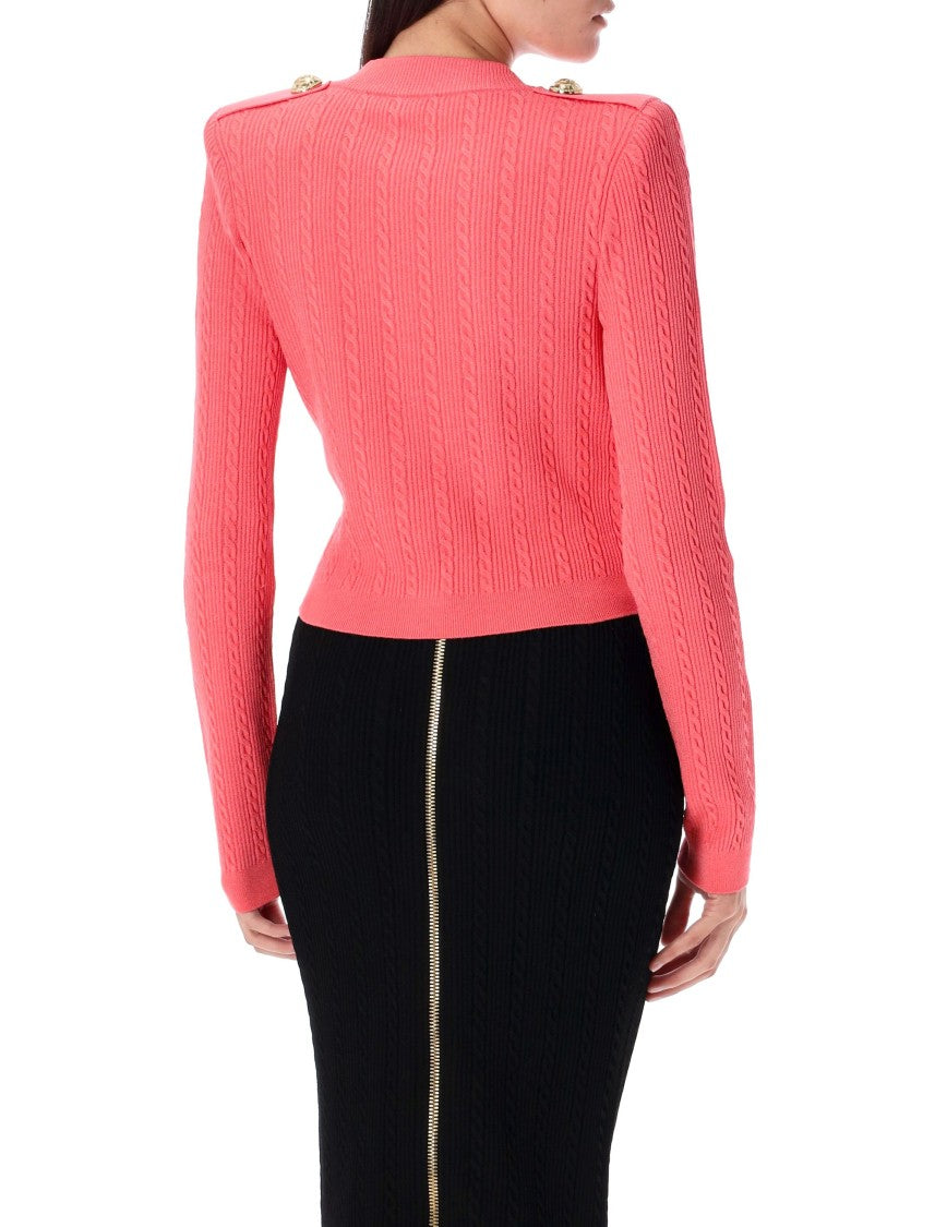 Balmain V Neck Buttoned Cardigan