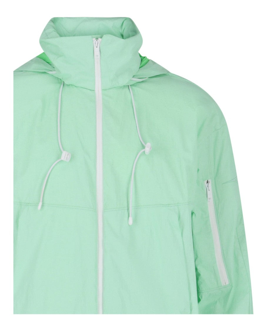 Givenchy Logo Printed Hooded Windbreaker