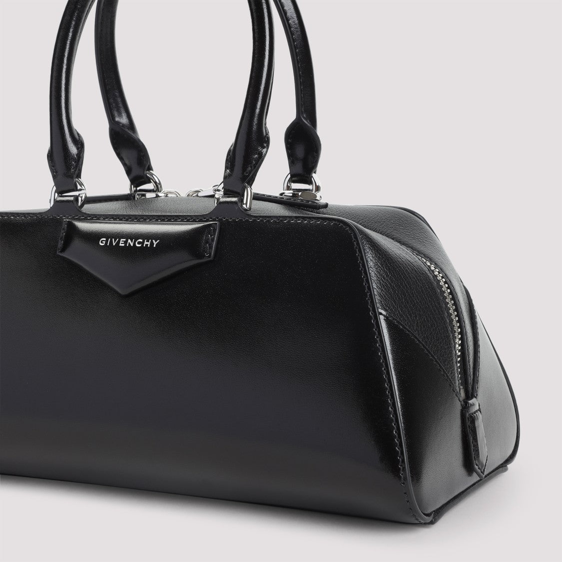 Givenchy Black Calf Leather Antigona Ew Small Handbag