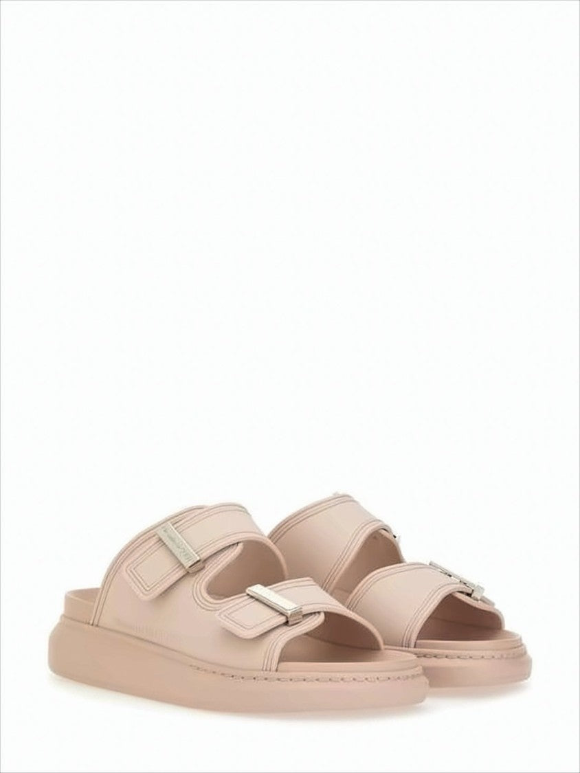Alexander Mcqueen Minimalist Rubber Mules With Adjustable Straps