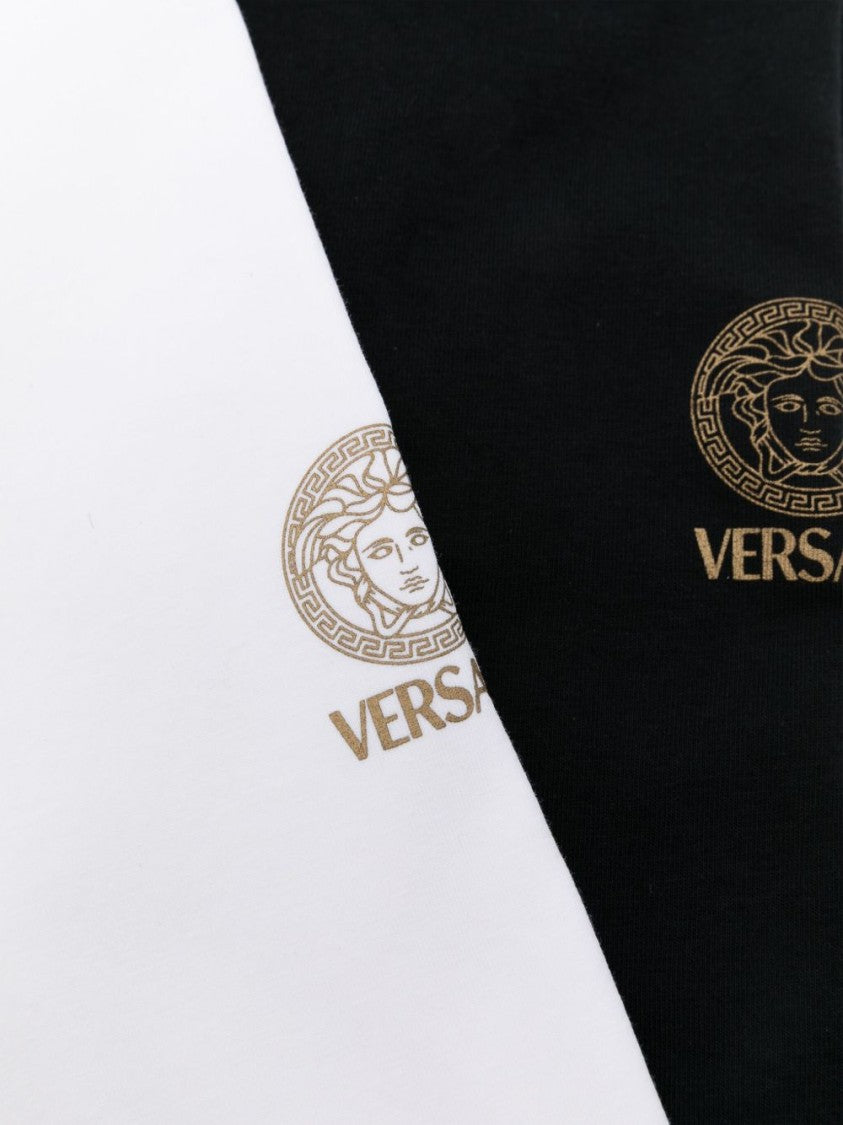 Versace Two-Piece Cotton Blend T-Shirt Set With Medusa Head Print