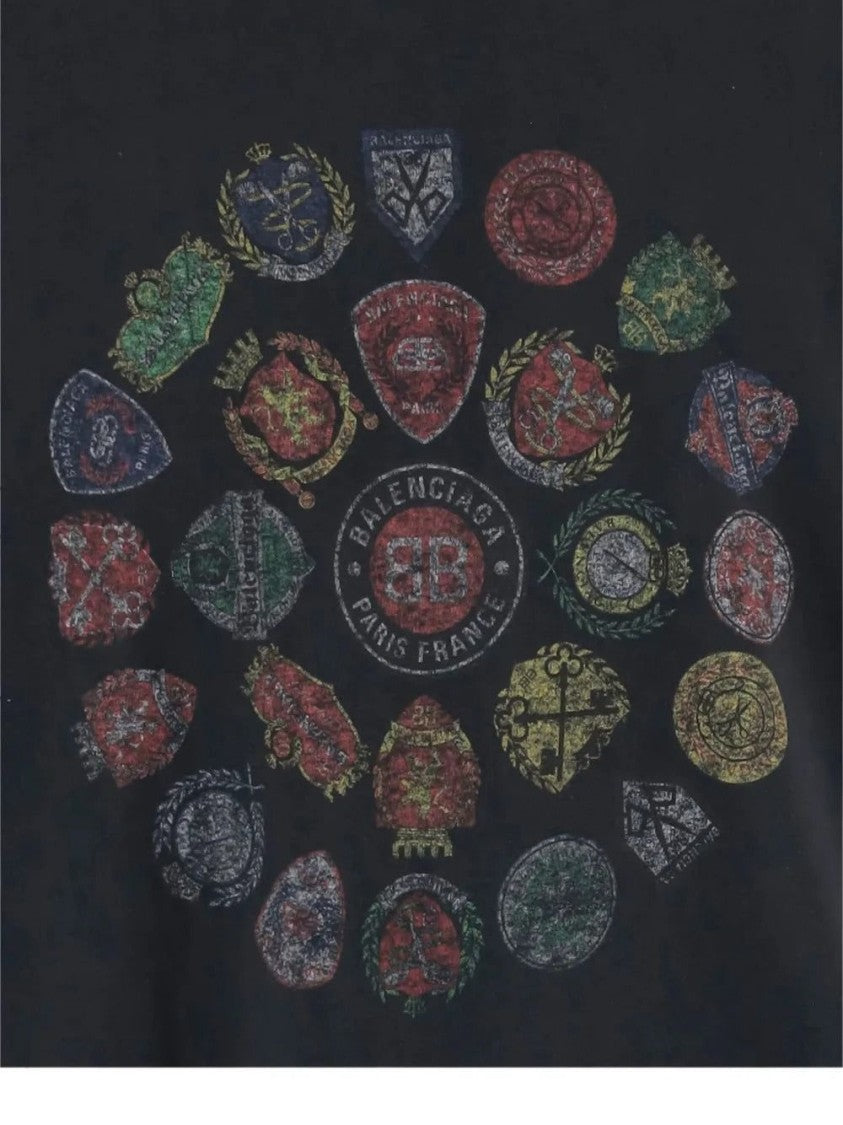 Balenciaga Timeless Black T-Shirt With Crew Neckline