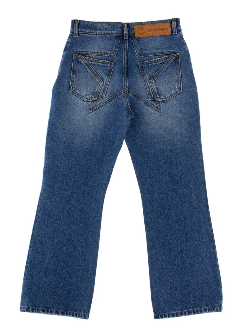 Moncler Genius Star-Inlaid Patchwork Denim Jeans