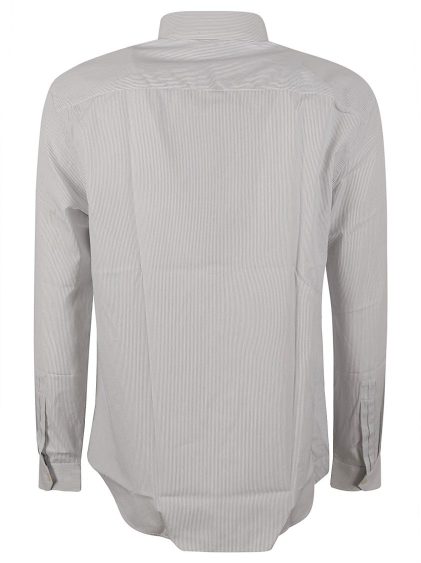 Saint Laurent Button-Down Collar Shirt With Vertical Stripes