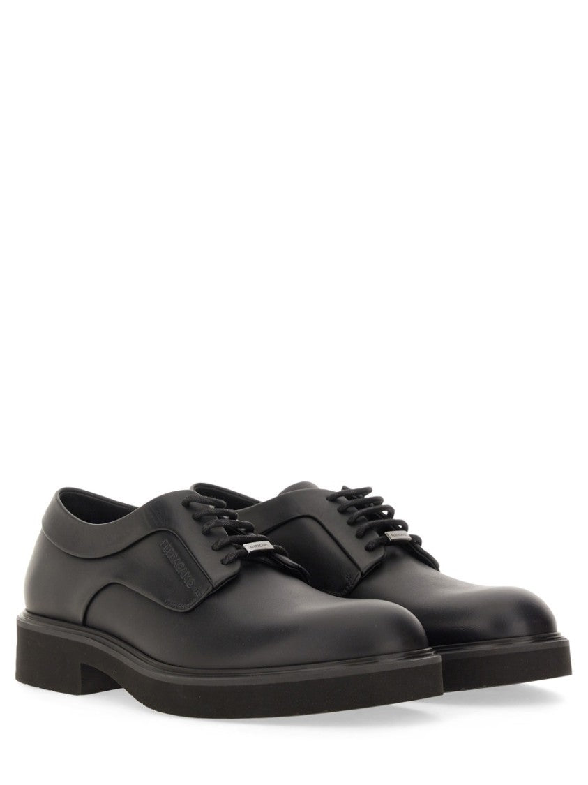 Ferragamo Derby Shoes With Ornamental Detailing