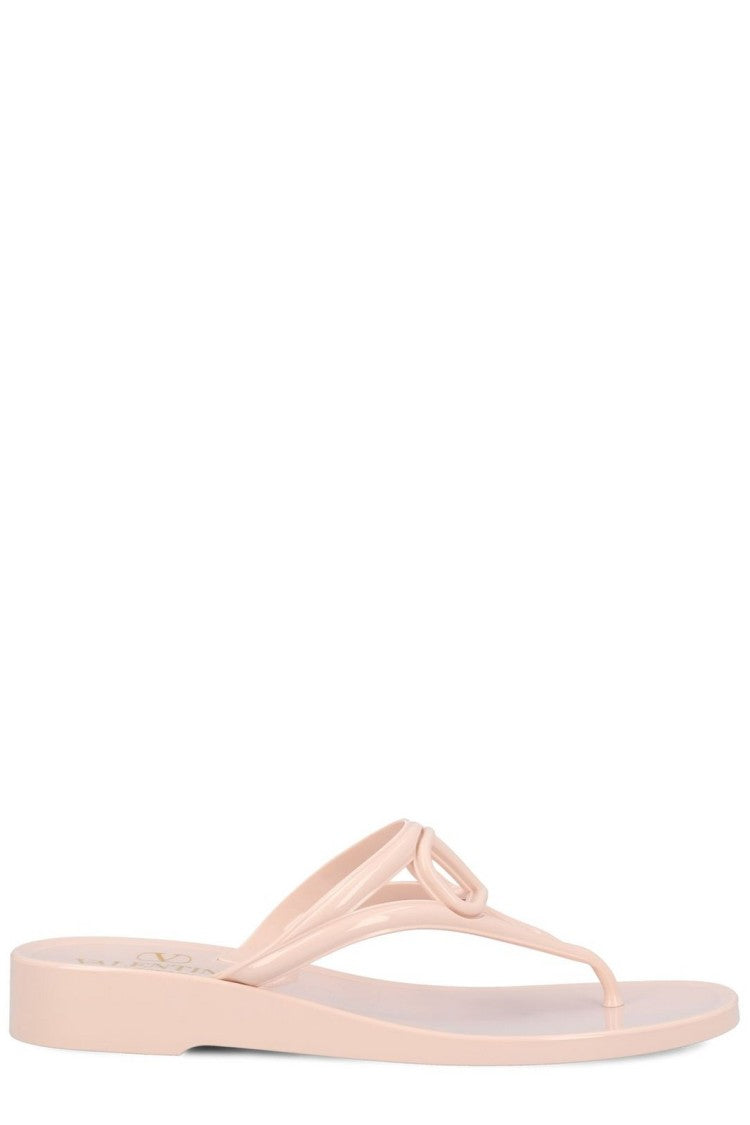 Valentino Thong Sandal With Glossy Finish