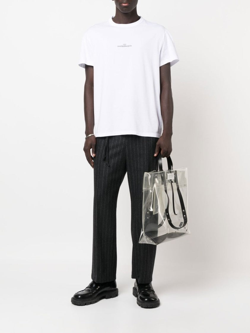 Maison Margiela White Crew Neck Short-Sleeve T-Shirt With Subtle Logo
