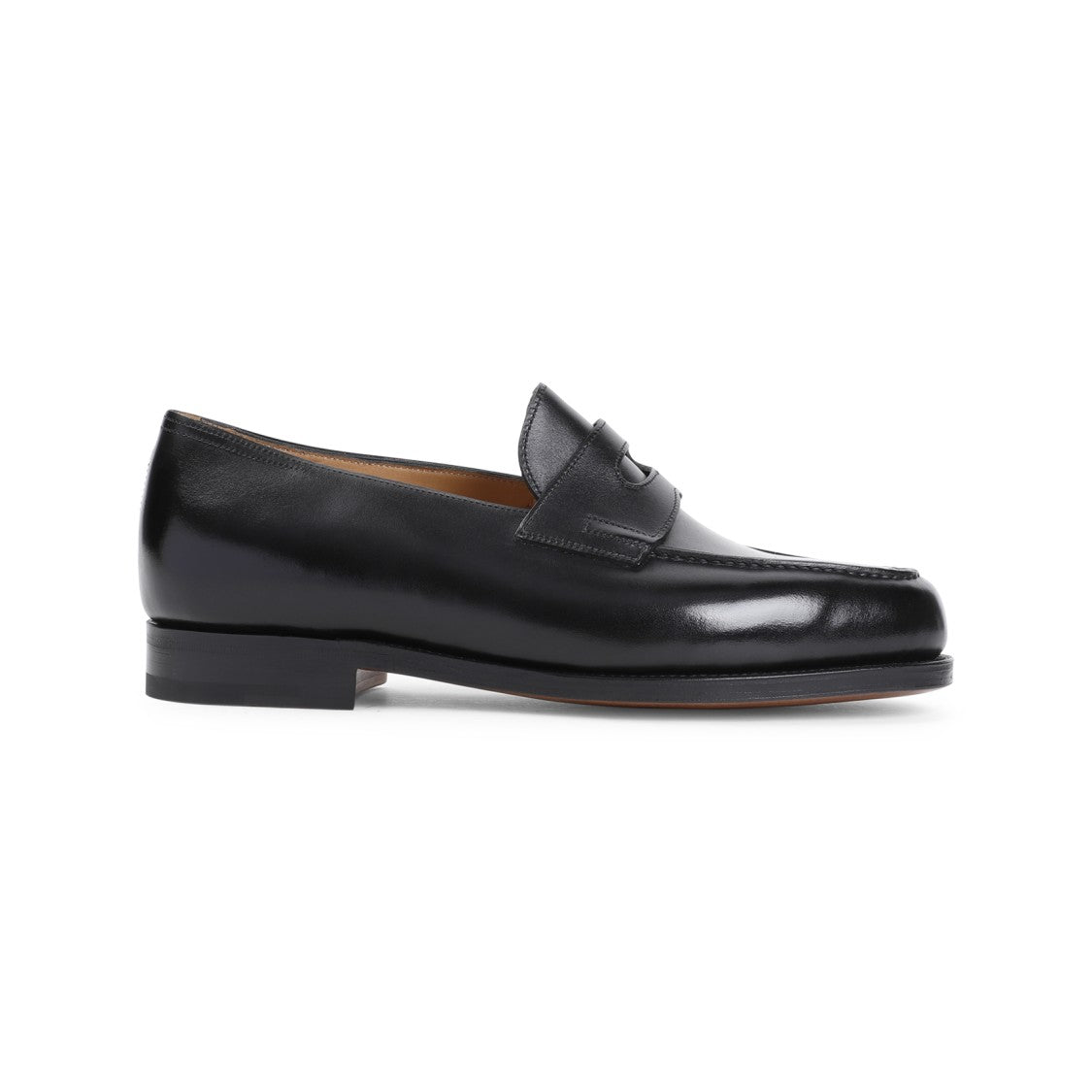 John Lobb Black Leather Loafers
