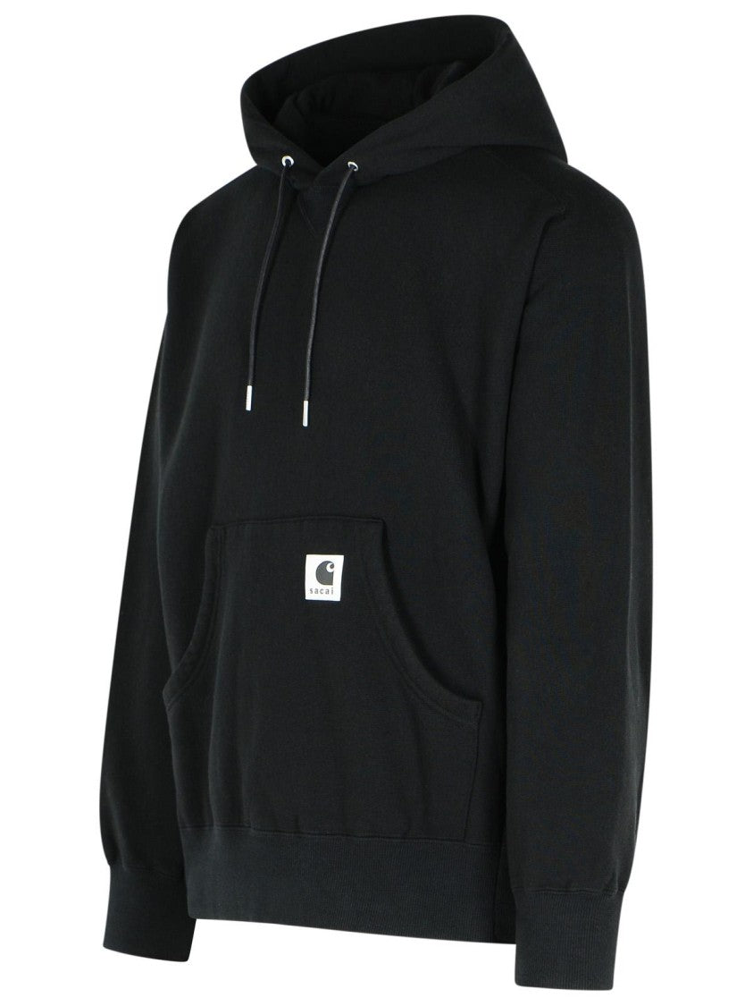 Sacai 'Charhartt Work In Progress' Black Cotton Sweatshirt