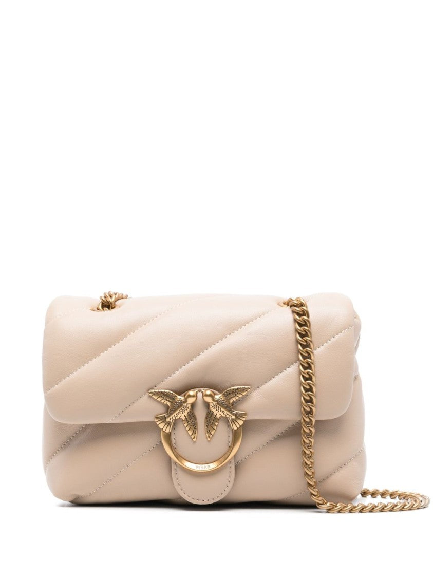 Pinko Foldover Top Bag With Magnetic Fastening And Adjustable Strap