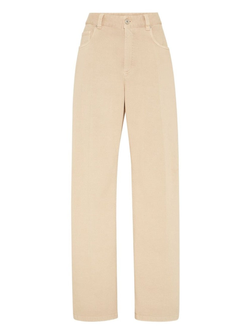 Brunello Cucinelli Wide-Leg Trousers With High Waist And Five-Pocket Styling