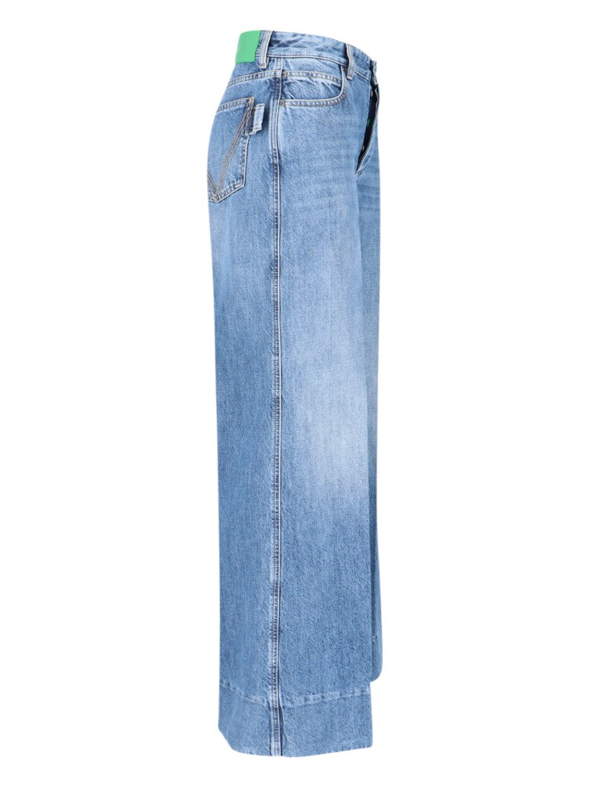Bottega Veneta Wide-Leg Jeans With Medium Rise And Tool Loop