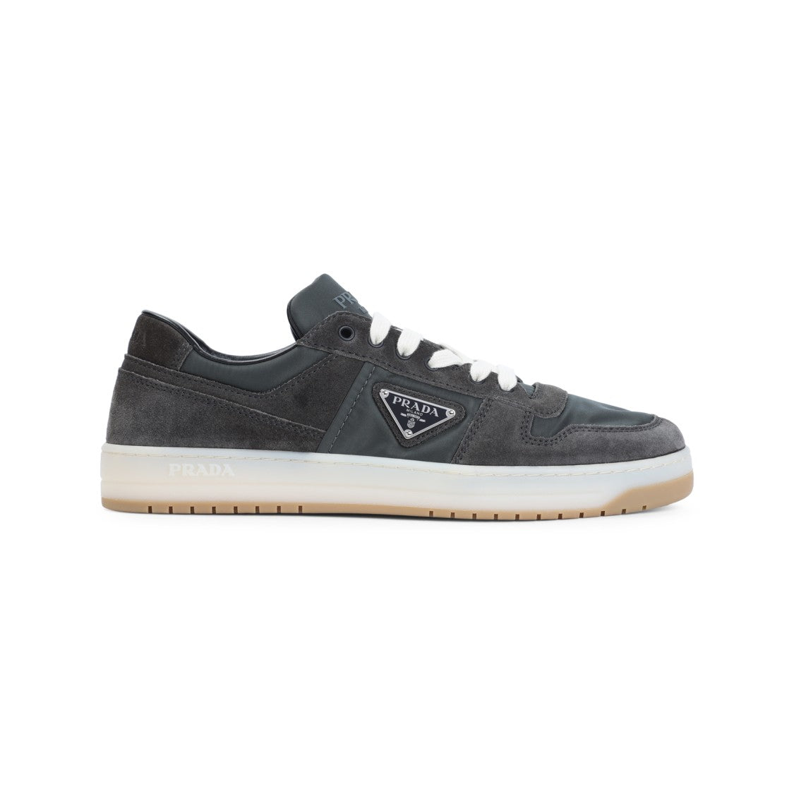 Prada Suede Sneakers With Round Toe