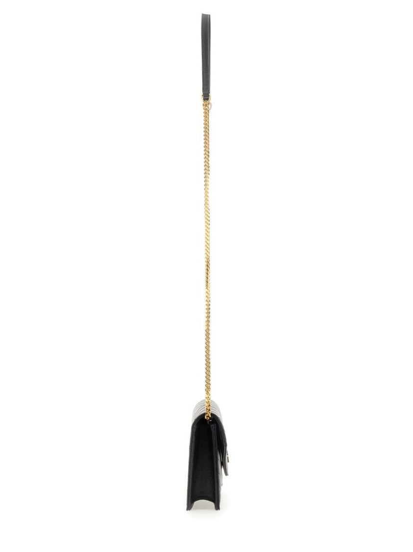 Saint Laurent "Envelope Cassandre" Wallet With Chain