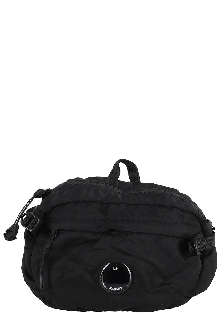 C.P. Company Black Waist Bag With Logo And Adjustable Closure