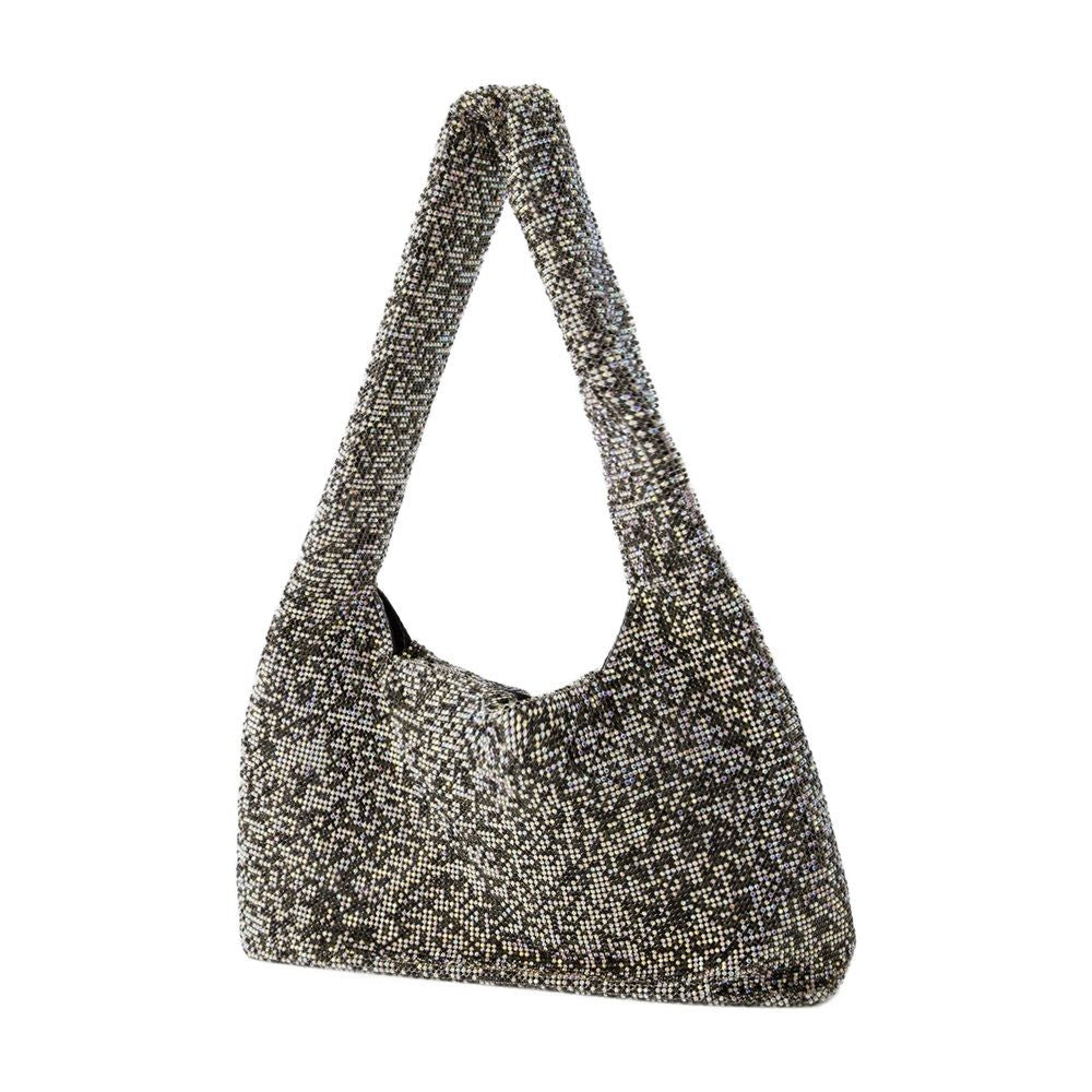 Kara Crystal Mesh Armpit Bag - Polyster - Black Pixel