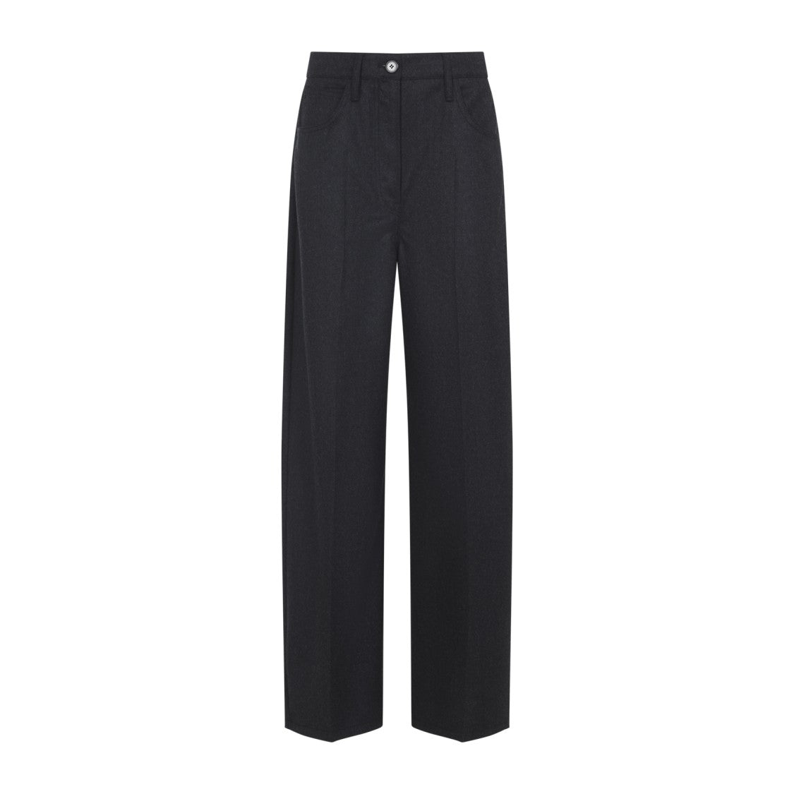 Prada High-Waisted Straight-Leg Trousers In Fine Virgin Wool
