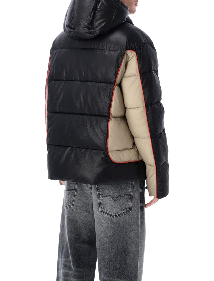 Diesel W-Ostend Impactful Color-Block Puffer Jacket