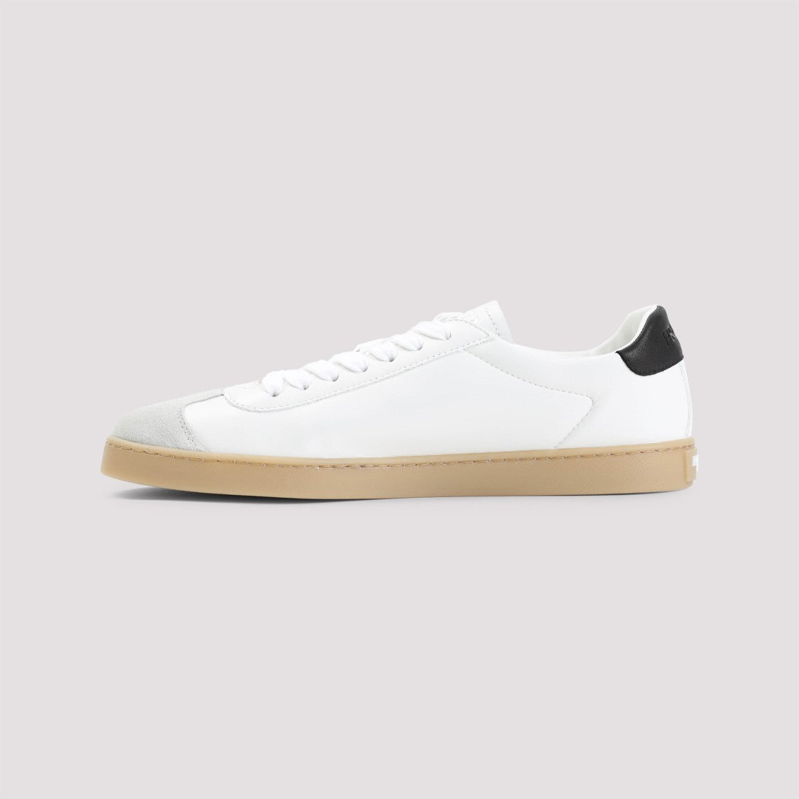 Prada Calf Leather Sneakers With Suede Trim