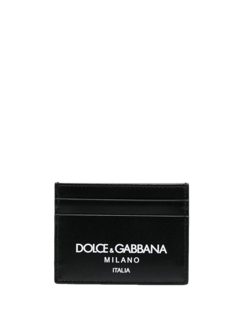 Dolce & Gabbana Rectangular Black Calf Leather Card Holder