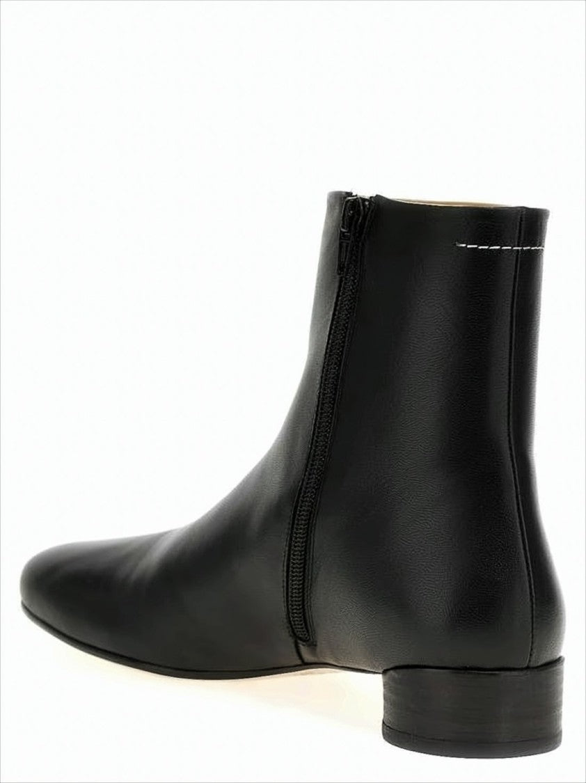 Mm6 By Maison Margiela Smooth Leather Ankle Boots