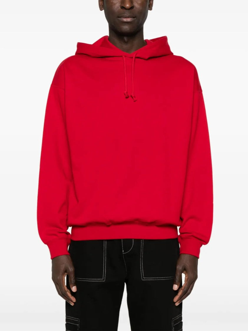 Y-3 Red Graphic-Print Hoodie