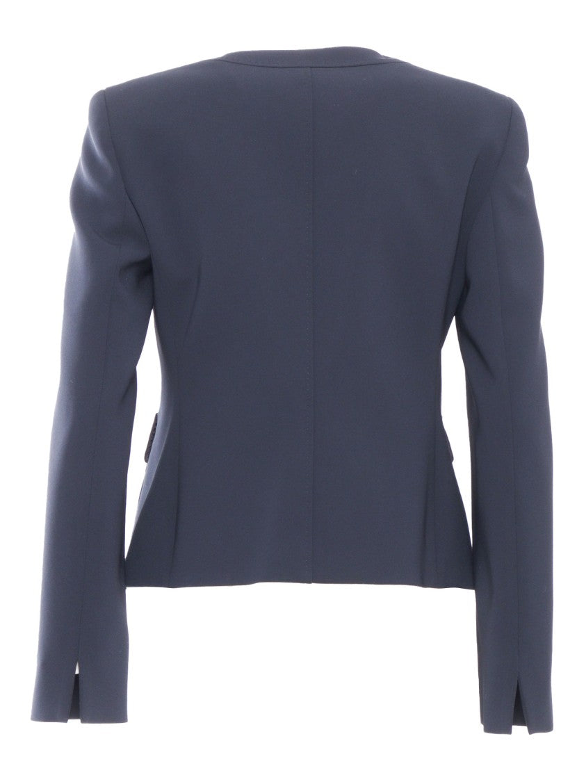 Max Mara Tailored Black Yana Jacket With Decorative Gold-Tone Buttons