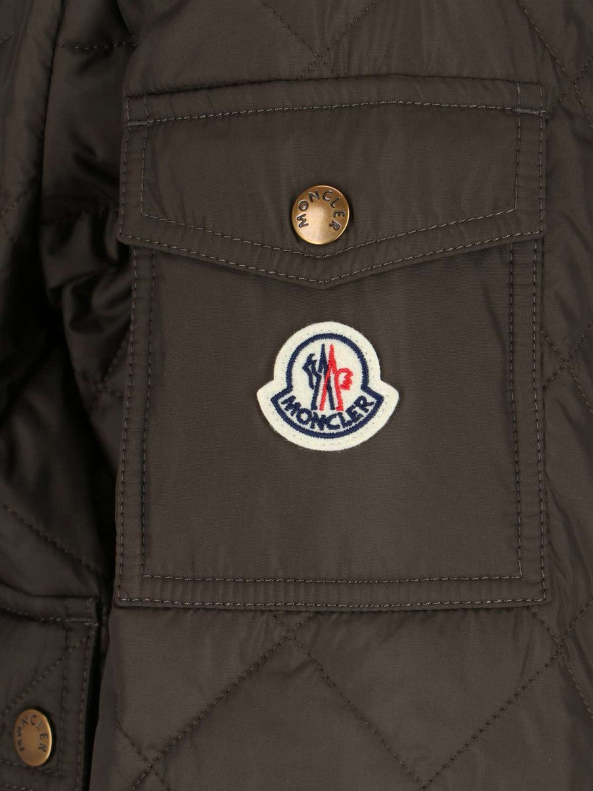 Moncler "Chitre" Crop Shirt Jacket Green