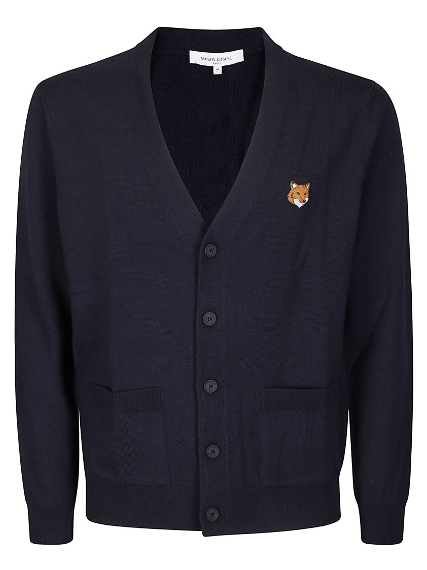 Maison Kitsuné Fox Head Merino Regular Cardigan