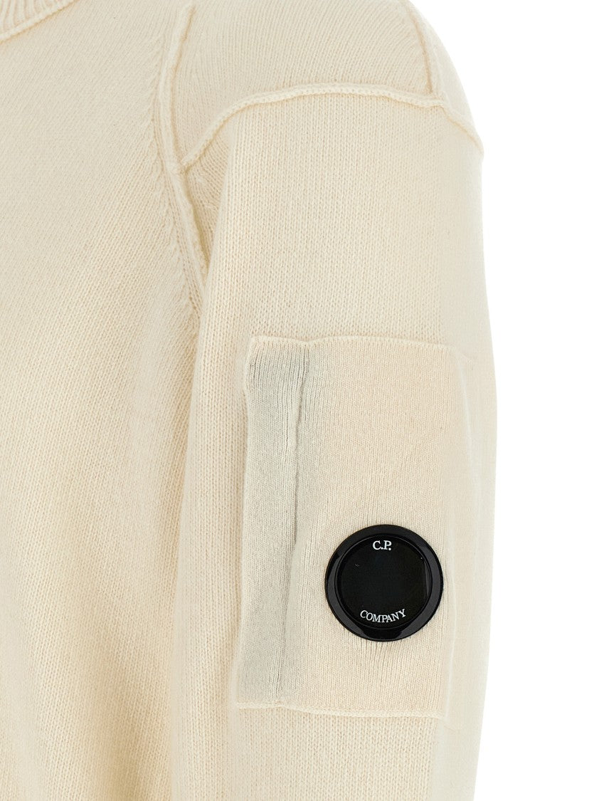 C.P. Company Wool Sweater With Contrast Stitching