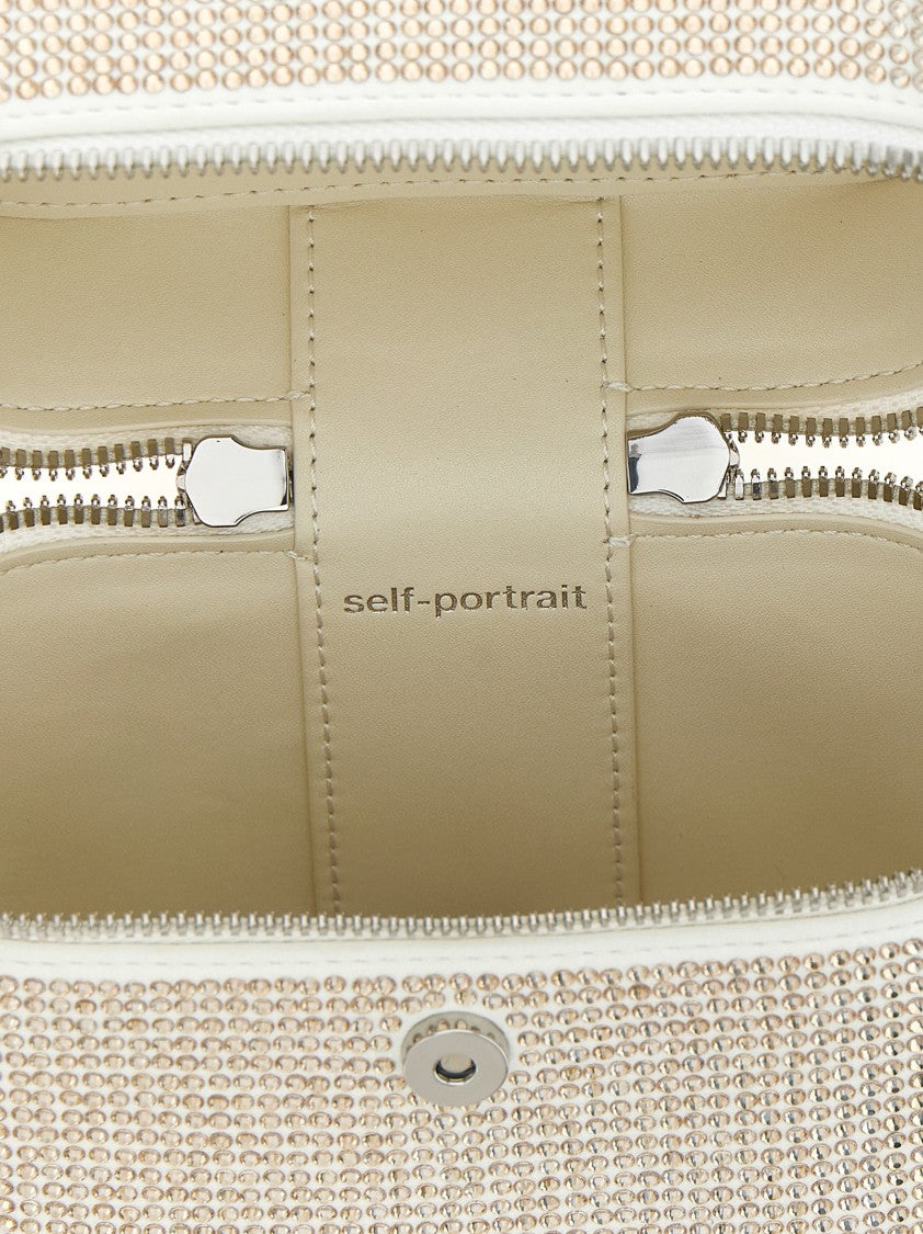 Self-Portrait 'Satin Rhinestone Vanity Case' Handbag
