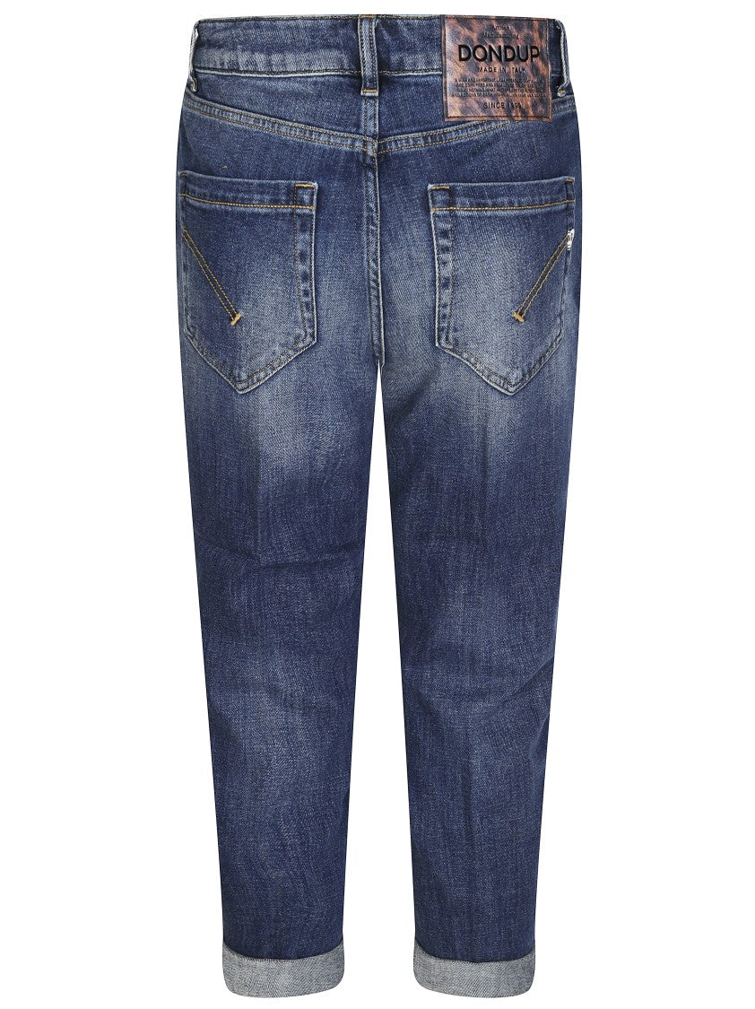 Dondup High-Waisted Relaxed Fit Jeans With Subtle Logo Detail
