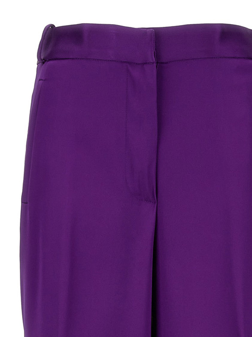 Versace Satin Cargo Pants With Loose Leg Silhouette