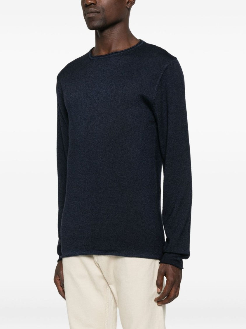 Daniele Fiesoli Timeless Blue Wool Sweater
