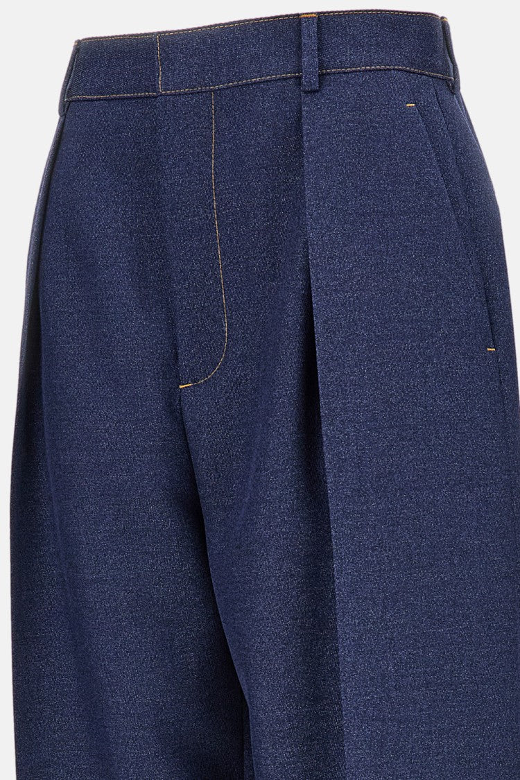 Bottega Veneta Balloon Trousers With Pleats And Side Pockets