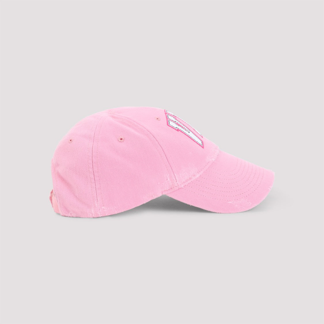 Balenciaga Distressed Cotton Cap With Bold 'Vip' Lettering