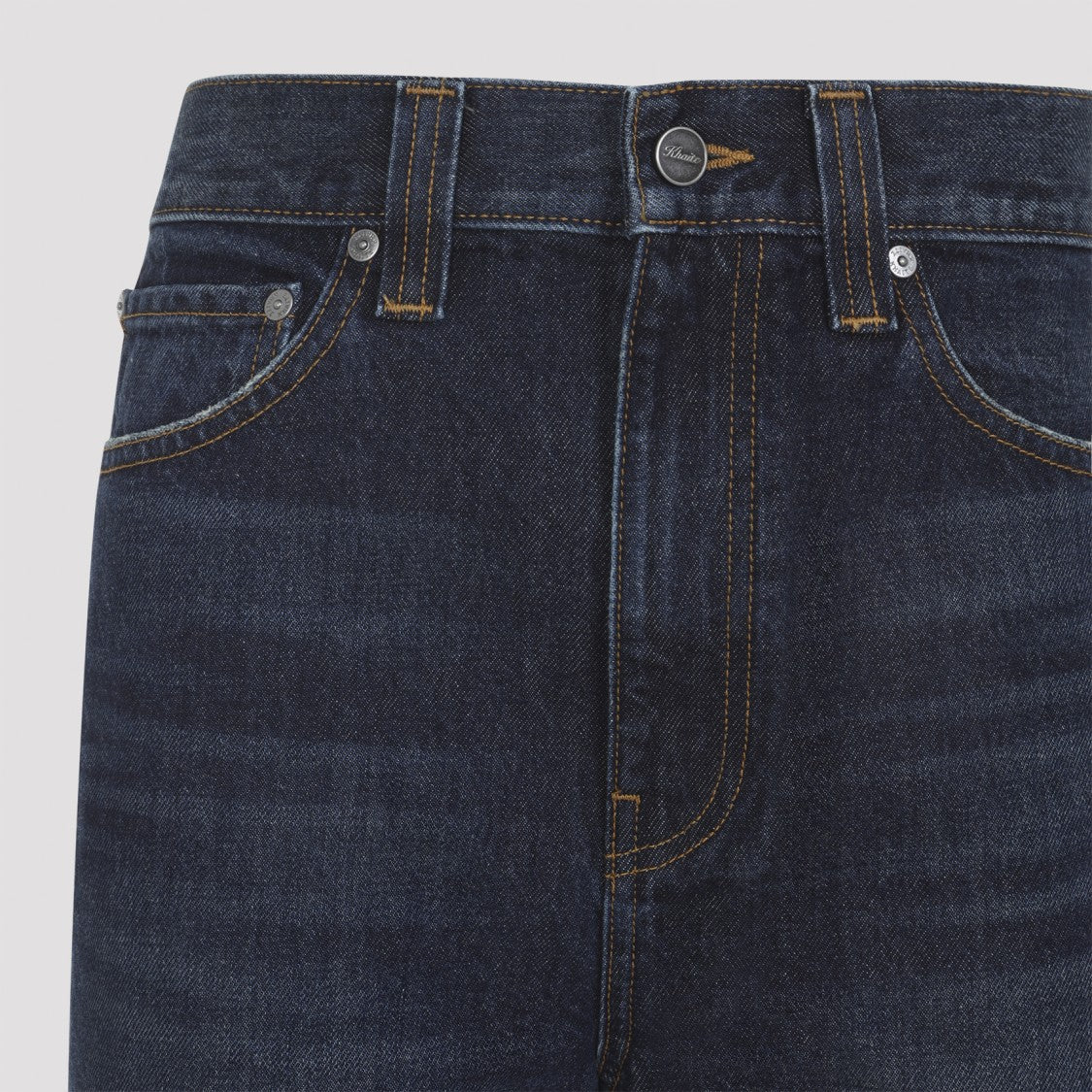 Khaite Tailored Indigo Denim Wide-Leg Jeans