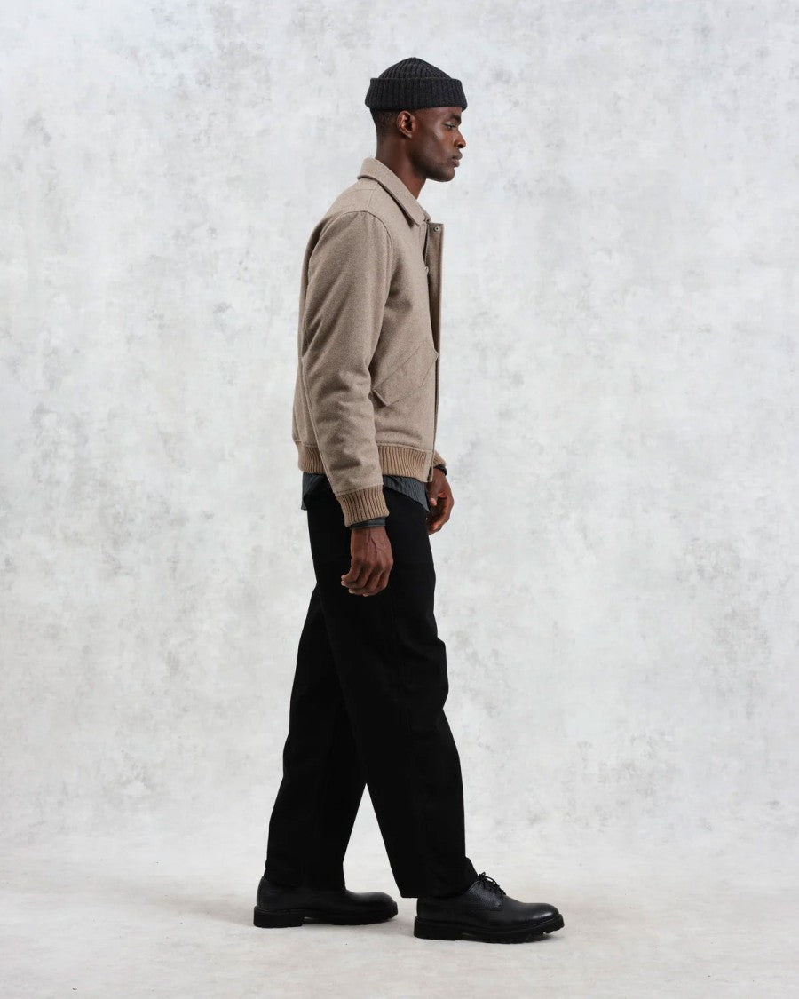 Wax London Classic Padded Wool Blend Bomber Jacket