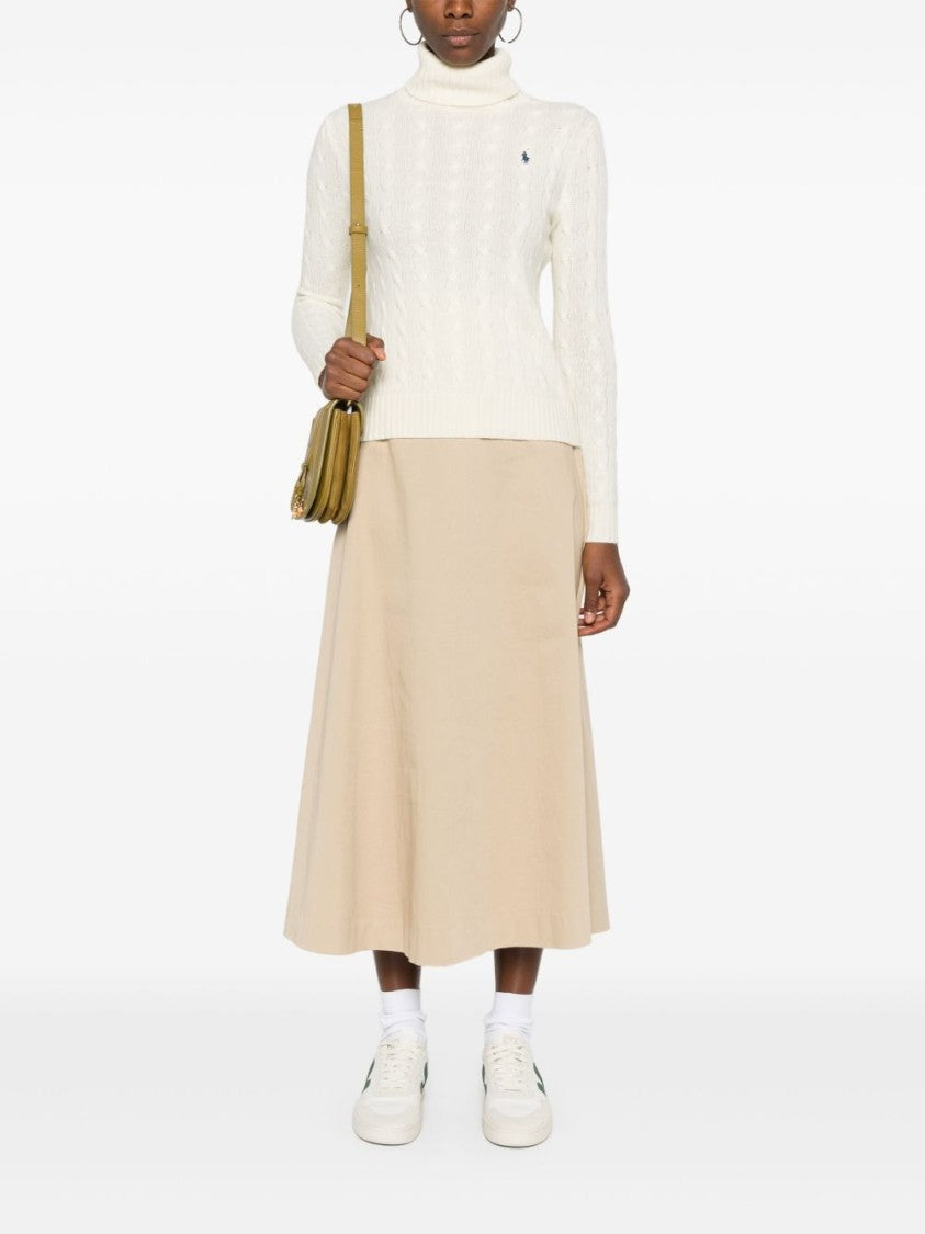 Polo Ralph Lauren Cable-Knit Wool-Cashmere Blend Turtleneck Sweater