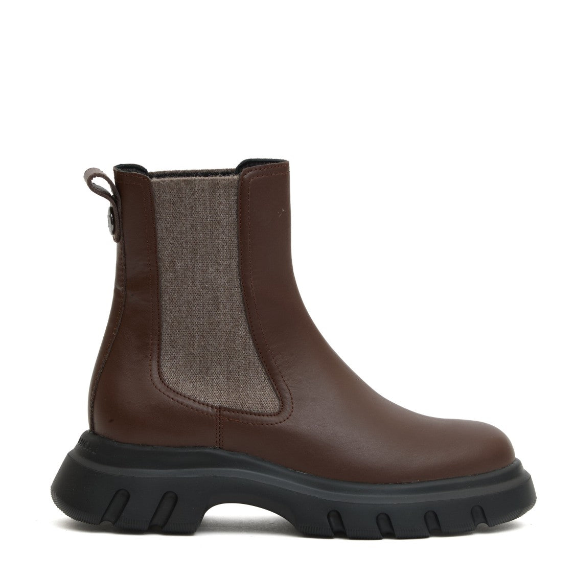Voile Blanche Brown Leather Beatles Rubber Sole
