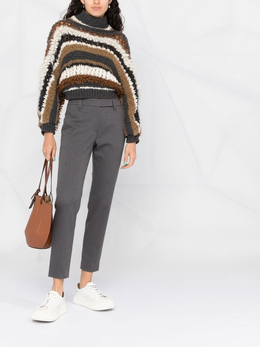 Brunello Cucinelli Straight-Leg Cotton Trousers With Tailored Silhouette