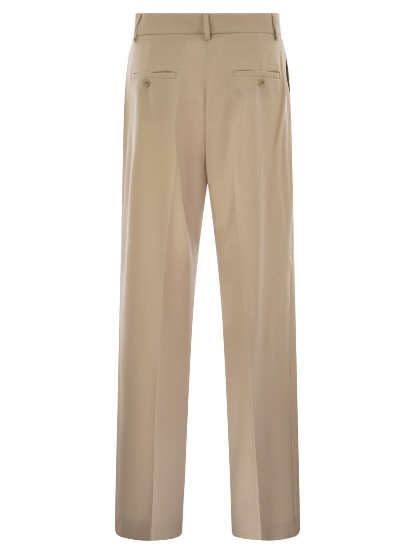 Max Mara Visivo - Wool Palazzo Trousers