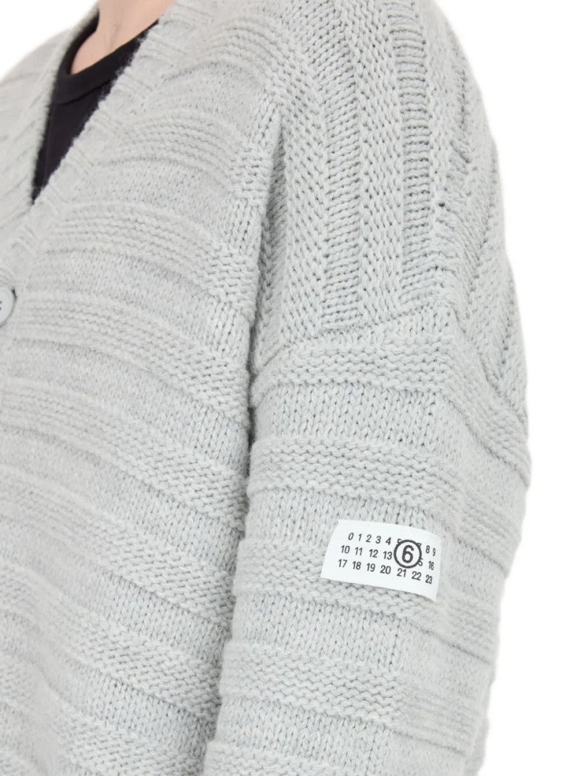 Mm6 By Maison Margiela Ribbed Button-Up Cardigan