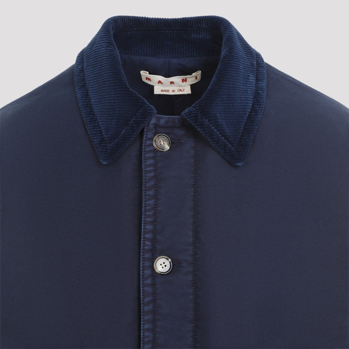 Marni Light Navy-Blue Cotton Coat
