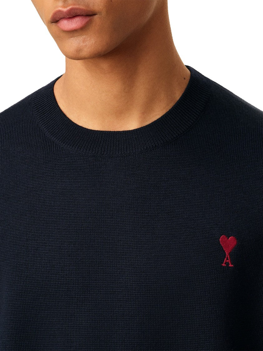 Ami Cotton Knit Sweater With Soft Texture