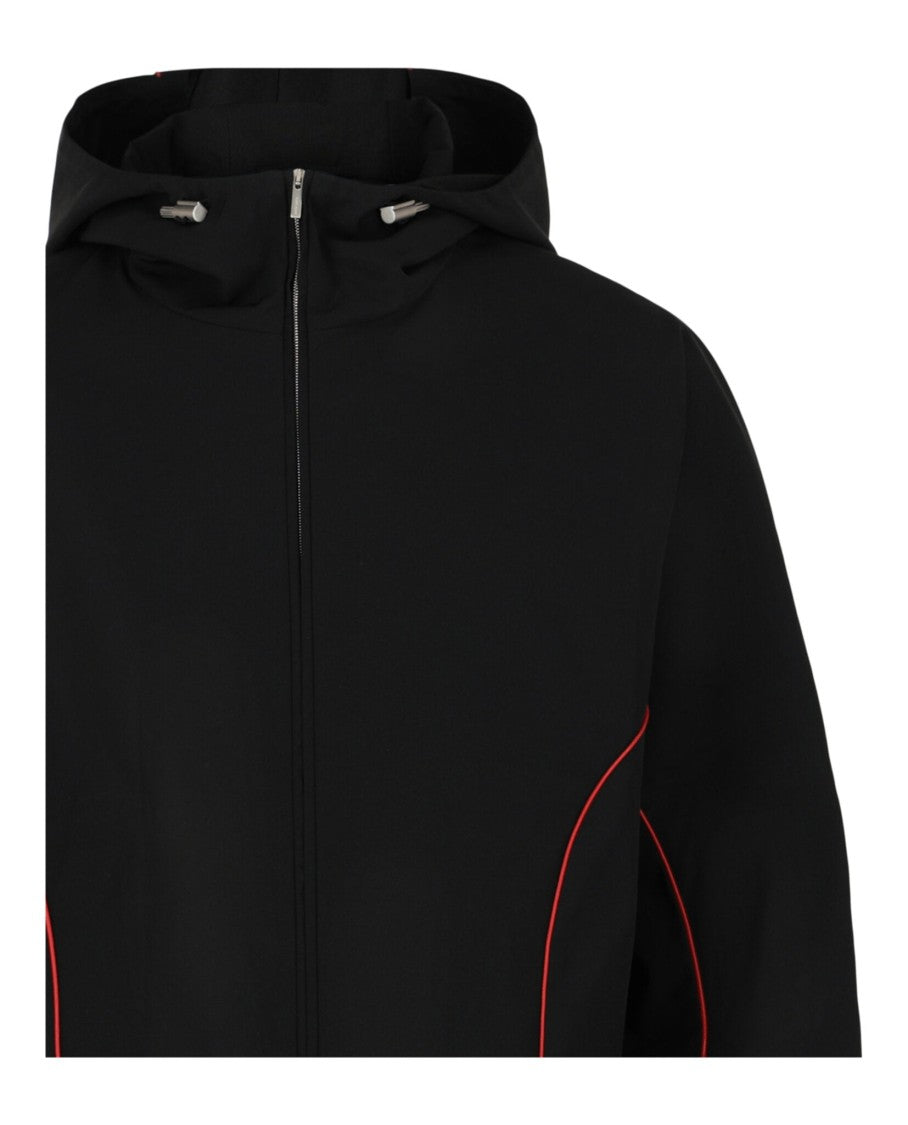 Ferragamo Contrast-Piping Lightweight Jacket
