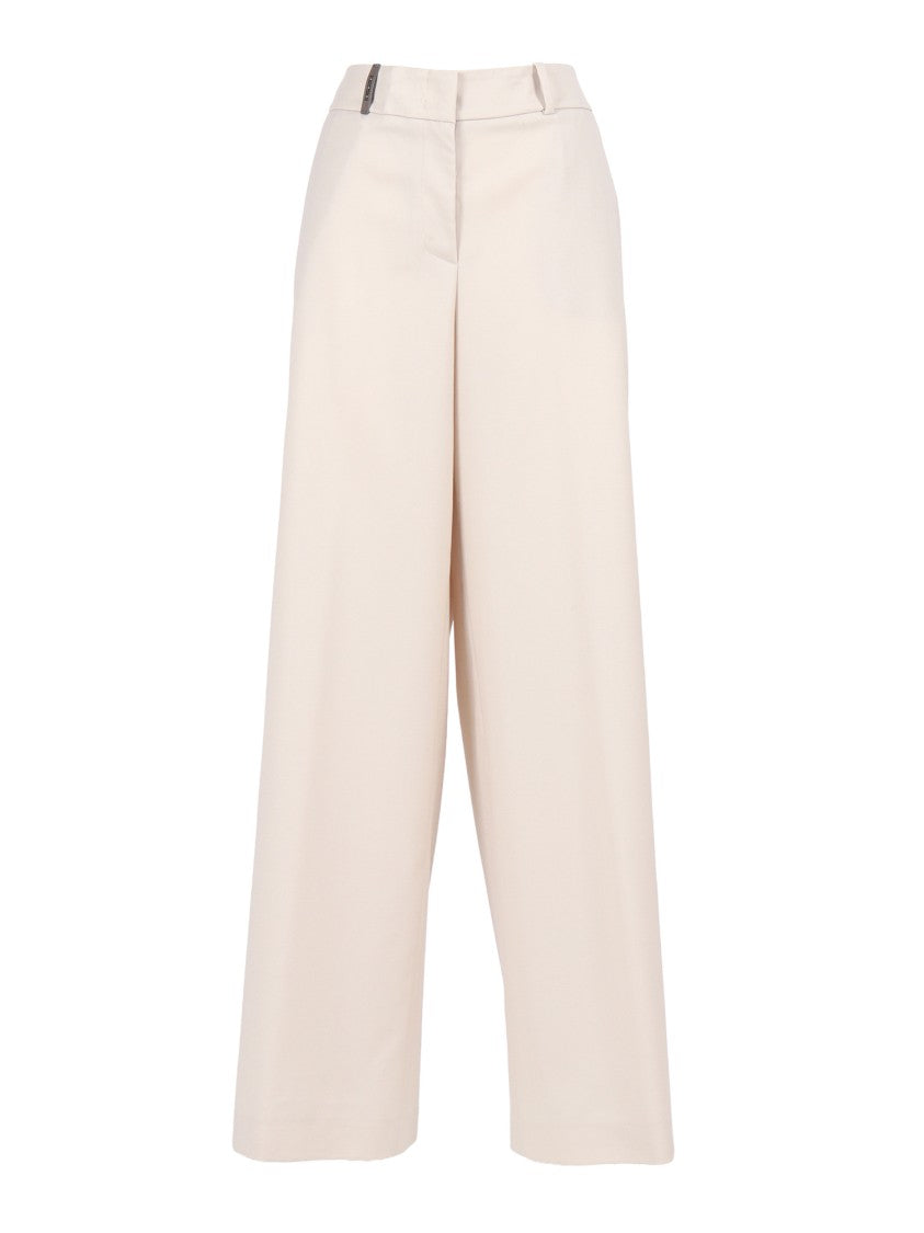 Peserico Tailored Straight Leg Trousers In Smooth Virgin Wool
