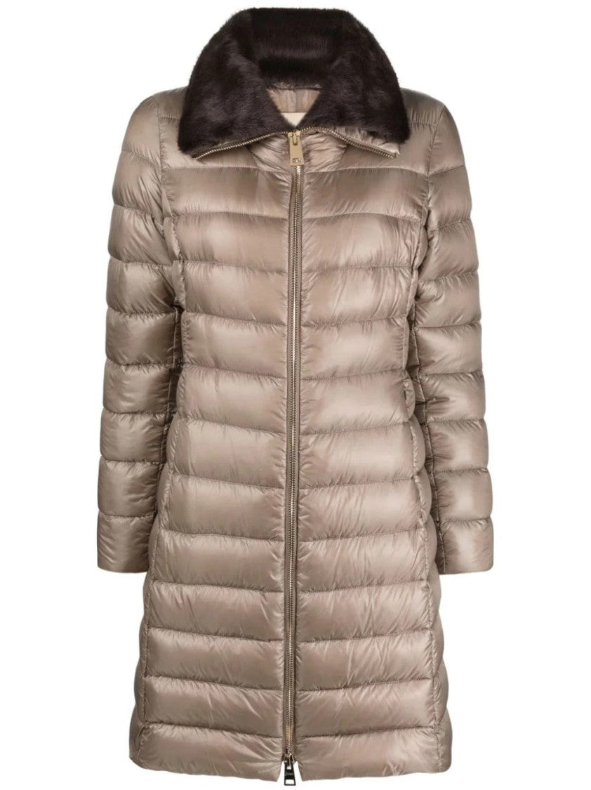 Herno Quilted Beige Puffer Down Coat